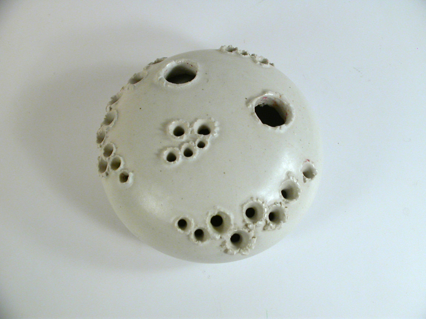 Wurtz Ceramics , Aage Wurtz White Ceramic Vase / Candle Holder