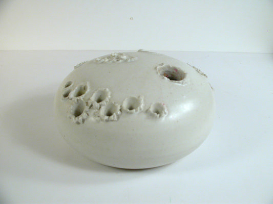 Wurtz Ceramics , Aage Wurtz White Ceramic Vase / Candle Holder