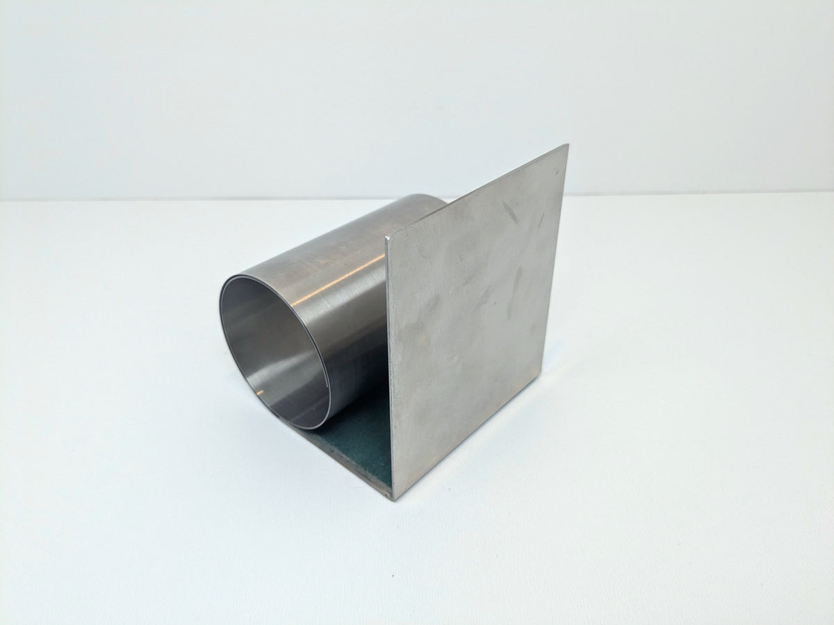 Mid Century Coil Bookend | Brushed Stainless Steel Office Organizer | Spring Coil Book Holder