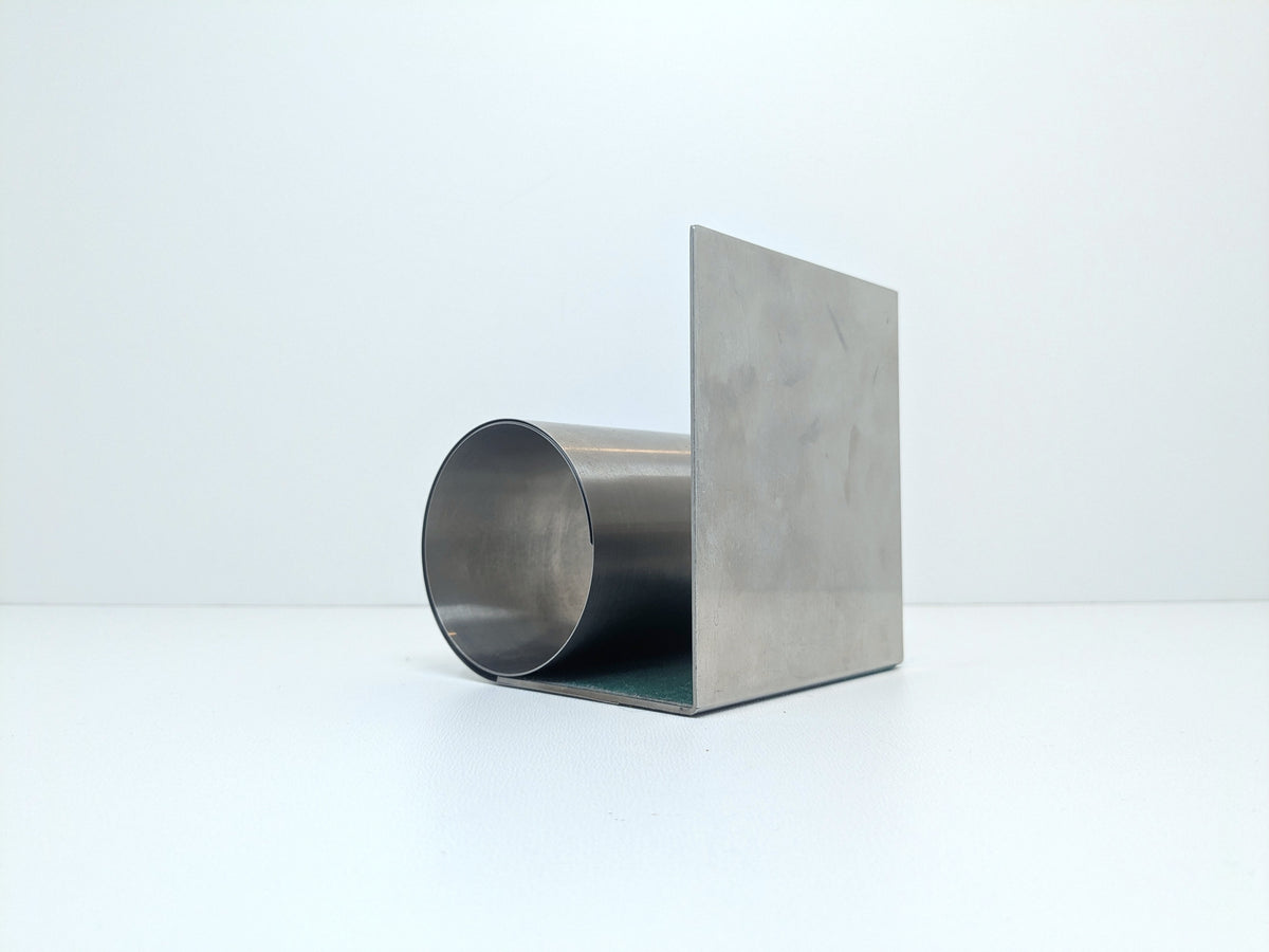 Mid Century Coil Bookend | Brushed Stainless Steel Office Organizer | Spring Coil Book Holder
