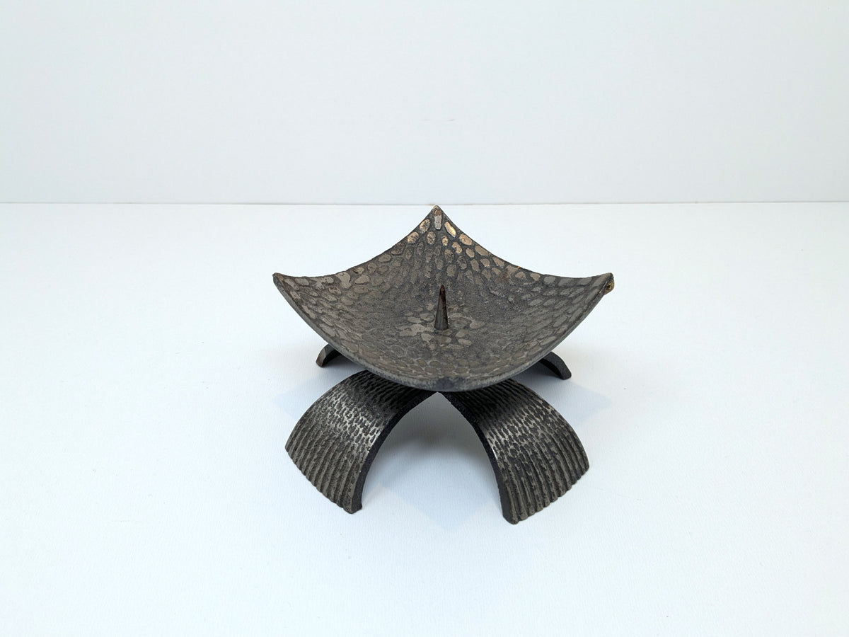 Textured Metal Pique-Cierge Candle Stand | Brutalist Style
