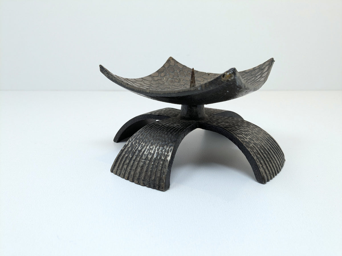 Textured Metal Pique-Cierge Candle Stand | Brutalist Style