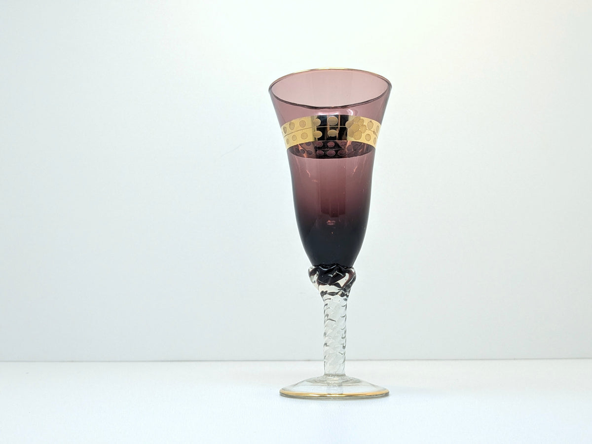 Murano Stemware Amethyst Glass | Hand Blown Italian Glass