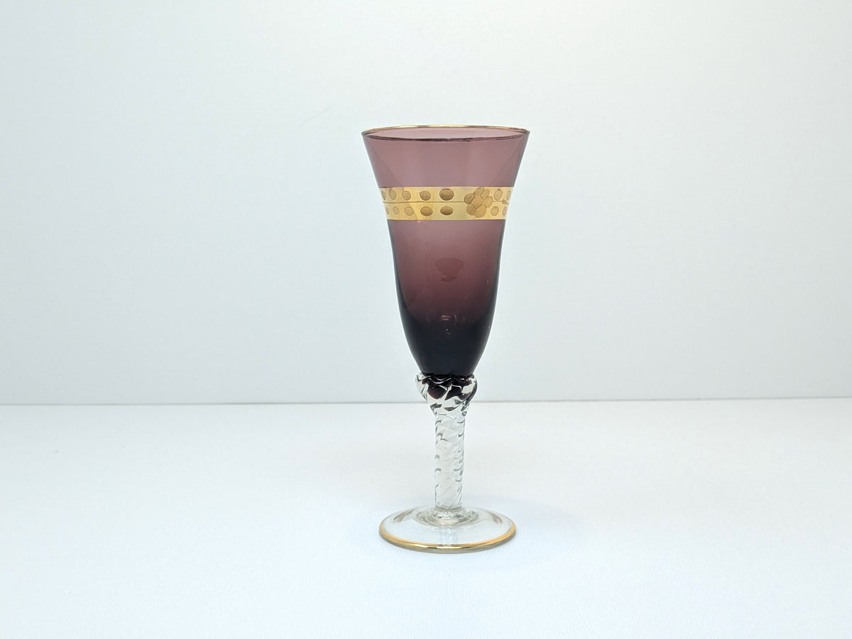 Murano Stemware Amethyst Glass | Hand Blown Italian Glass