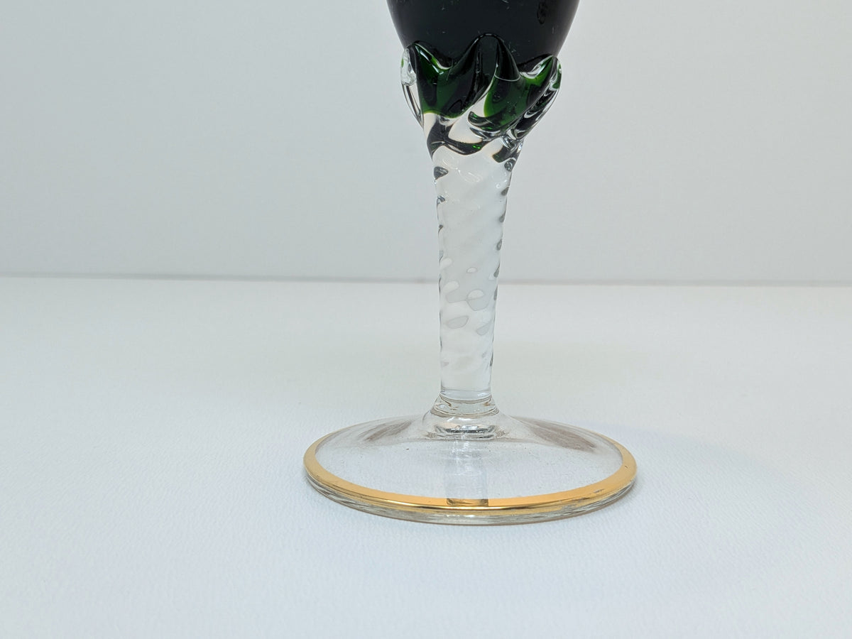 Murano Stemware Emerald Glass | Hand Blown Italian Glass