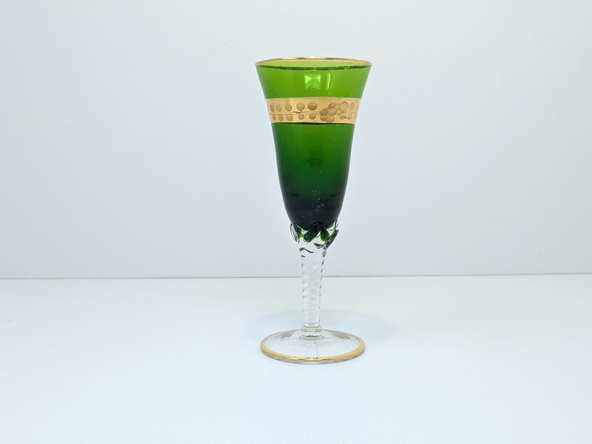 Murano Stemware Emerald Glass | Hand Blown Italian Glass