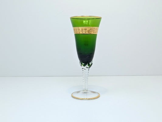 Murano Stemware Emerald Glass | Hand Blown Italian Glass