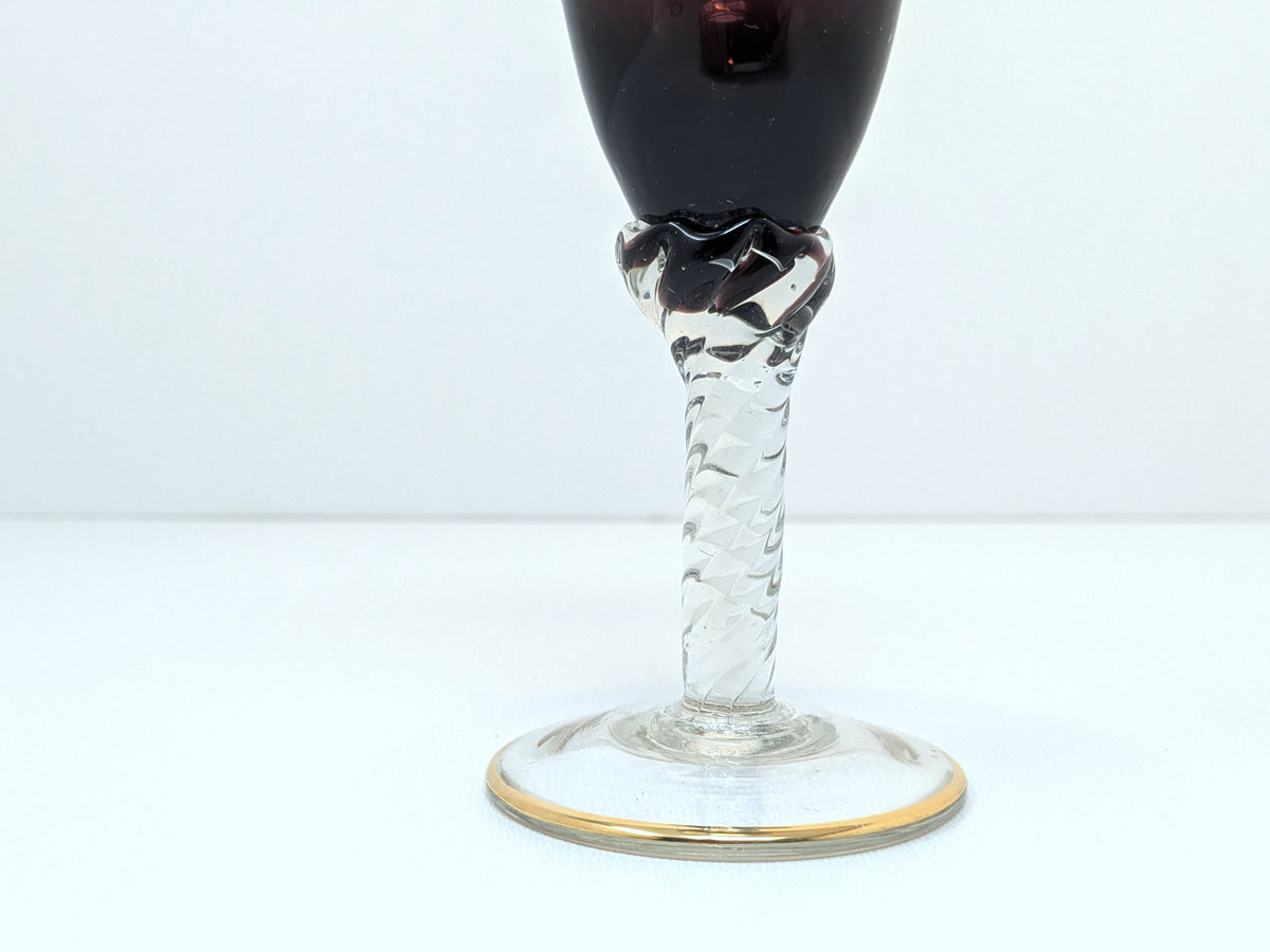 Murano Stemware Amethyst Glass | Hand Blown Italian Glass