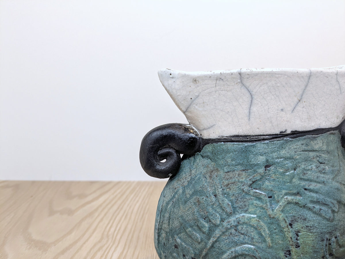 Lee Stead Studio Pottery | Decorative Raku Vase