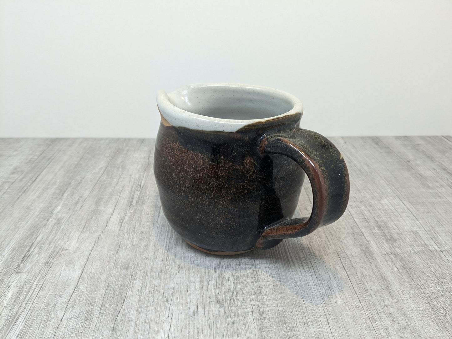 Les Crimp Stoneware Jug | Sturdy Tenmoku Glazed Jug