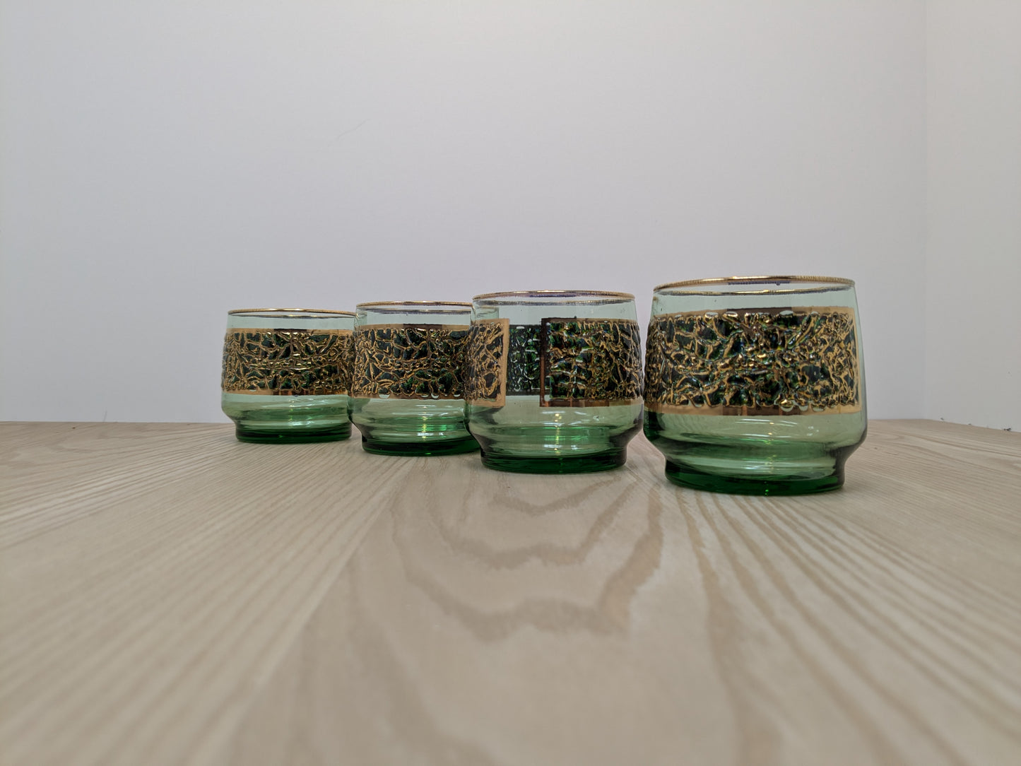 Mid-Century Dominion Glass Tumblers | Culver Style Mint Green Glass