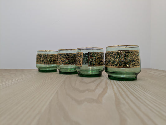 Mid-Century Dominion Glass Tumblers | Culver Style Mint Green Glass