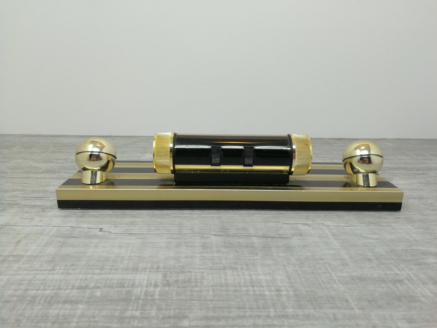 Vintage Desk Calendar | Space Age Modern Pen Holder | Executive Desk Supply | Perpetual Calendar