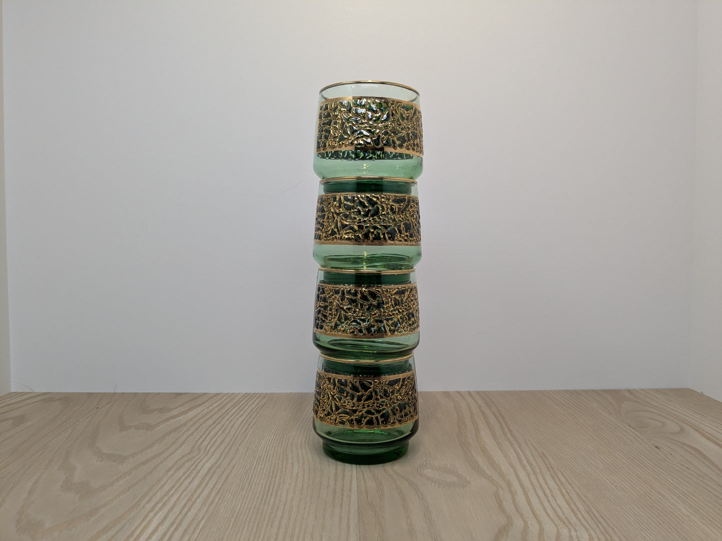 Mid-Century Dominion Glass Tumblers | Culver Style Mint Green Glass