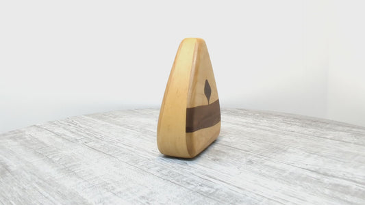 Vintage Domi Wood Vase | Dry Flowers Display Vase | Modern Design | Maple and Walnut