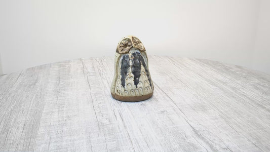 Brutalist Stoneware Owl Figure | Mid Century Pottery | Unattributed