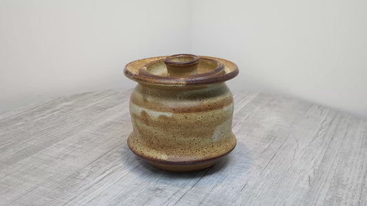 Lidded Stoneware Jar | Skilfully Thrown With Nice Detailing