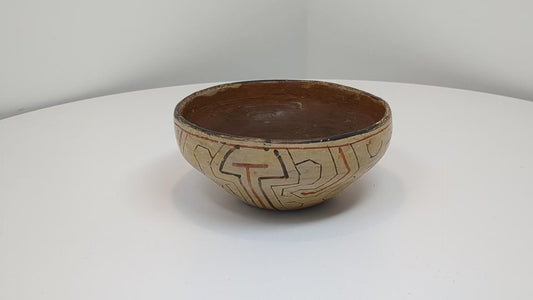 Shipibo-Conibo Polychrome Pottery Bowl | Vintage Peruvian Indigenous Pottery | 1930's-40's