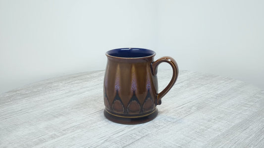 Denby-Langley Pottery Brown Tudor Flame Mug | British Pottery
