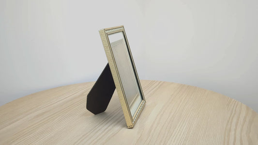 Hollywood Regency  Metal Picture Frame | Faux Mother of Pearl Border