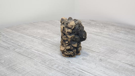 Vintage 1970’s Owl Sculpture | Brutalist Stoneware Pottery | Artisan Signed, HW