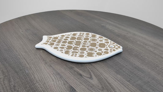 Mid Century Porsgrund Norway Ceramic Charcuterie | Vintage Norwegian Charcuterie Board