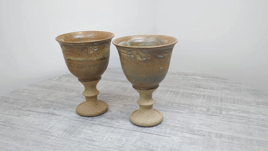 Linda Mackie Stoneware Goblets | Swan Lake Pottery