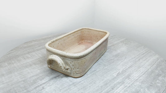 Cranberry Pottery Powel River | White Stoneware Baking Dish