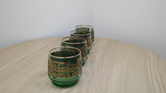 Mid-Century Dominion Glass Tumblers | Culver Style Mint Green Glass