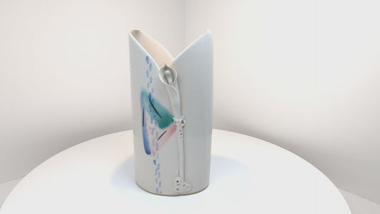 Postmodern Pastel Abstract Vase | Nancy Hilborn Cambridge Ontario
