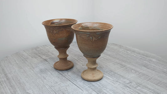 Linda Mackie Stoneware Goblets | Swan Lake Pottery