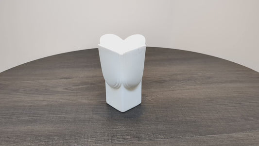 Kaiser Bisque Porcelain Tulip Vase | Pop Art Design | Vintage West German Pottery