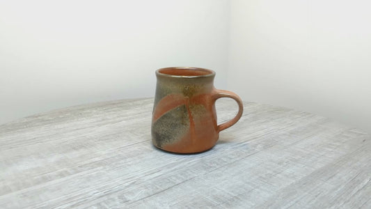 Woodfired Stoneware Mug | Signed AB on Base | Hand Thrown Studio Pottery Mug