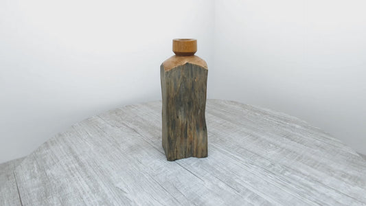 Hand Made Wood Bottle | Lathe Worked Bottle