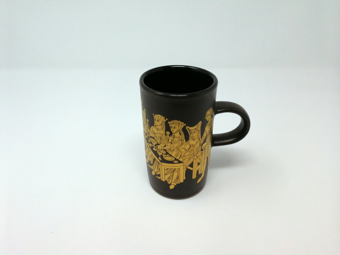 Purbeck Mug | Gold Trimmed Mug on Brown Body | Medieval Persuits Royal Court