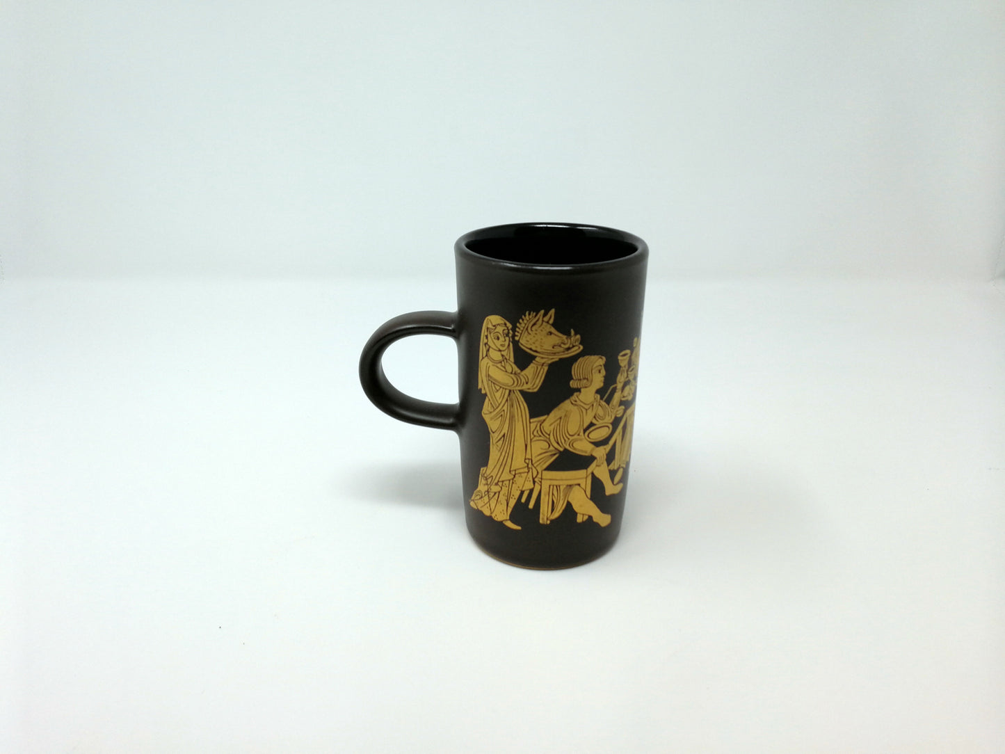 Purbeck Mug | Gold Trimmed Mug on Brown Body | Medieval Persuits Royal Court