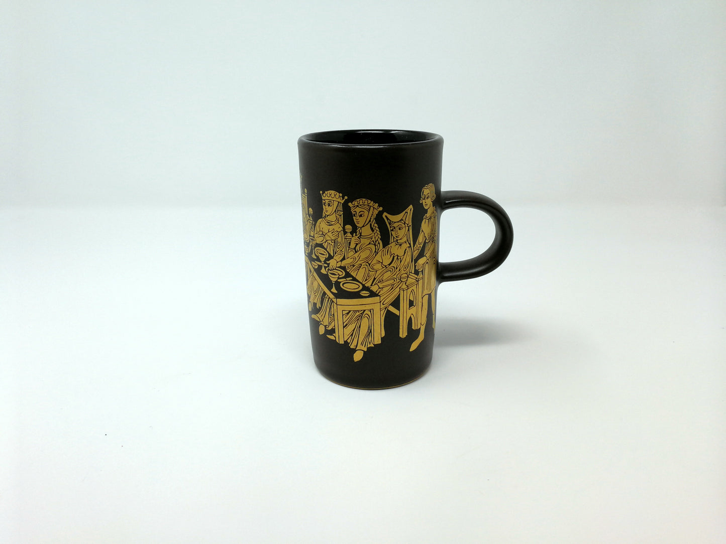 Purbeck Mug | Gold Trimmed Mug on Brown Body | Medieval Persuits Royal Court