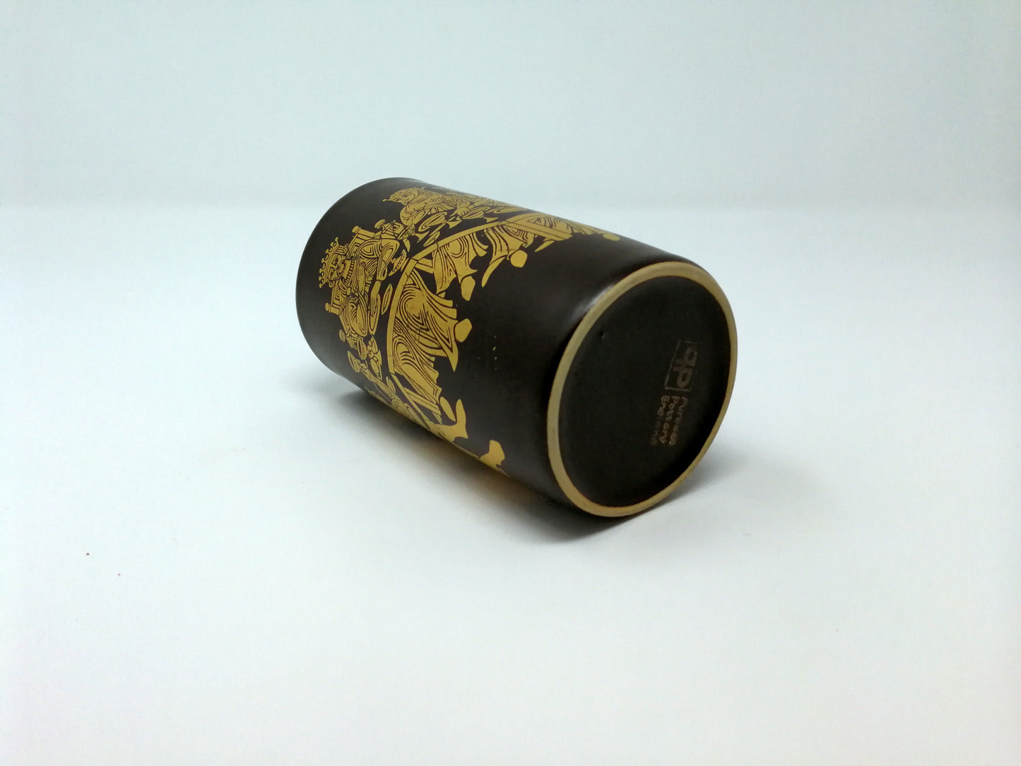 Purbeck Mug | Gold Trimmed Mug on Brown Body | Medieval Persuits Royal Court