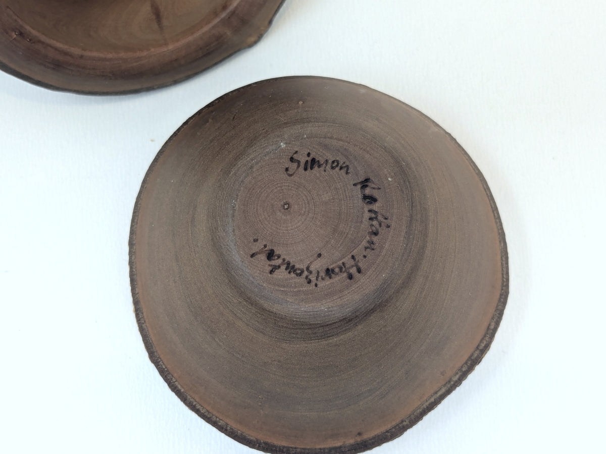 Simon Rattan Lidded Art Container with Live Edge Banding