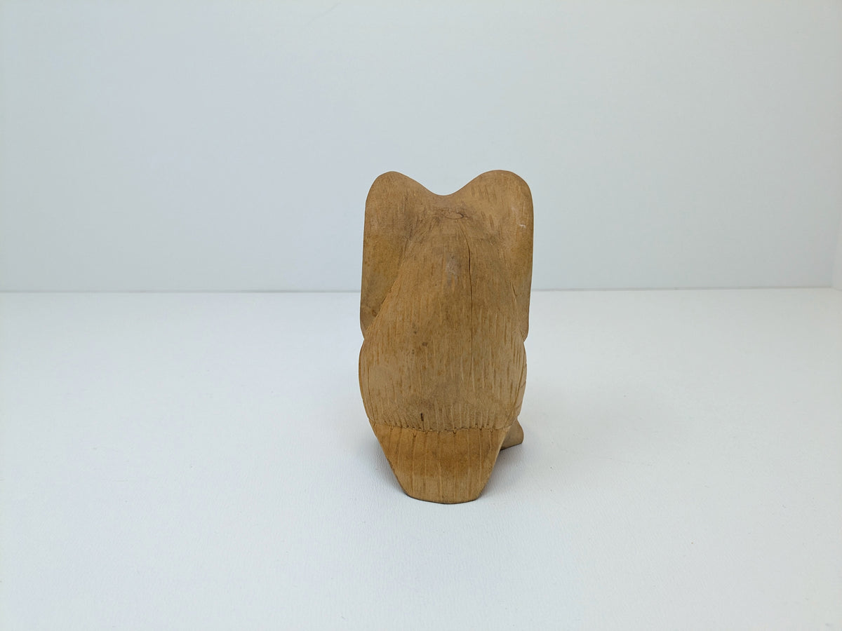 BALI / ID | Balinese Hand Carved Wooden Owl | Folk Art Figurine