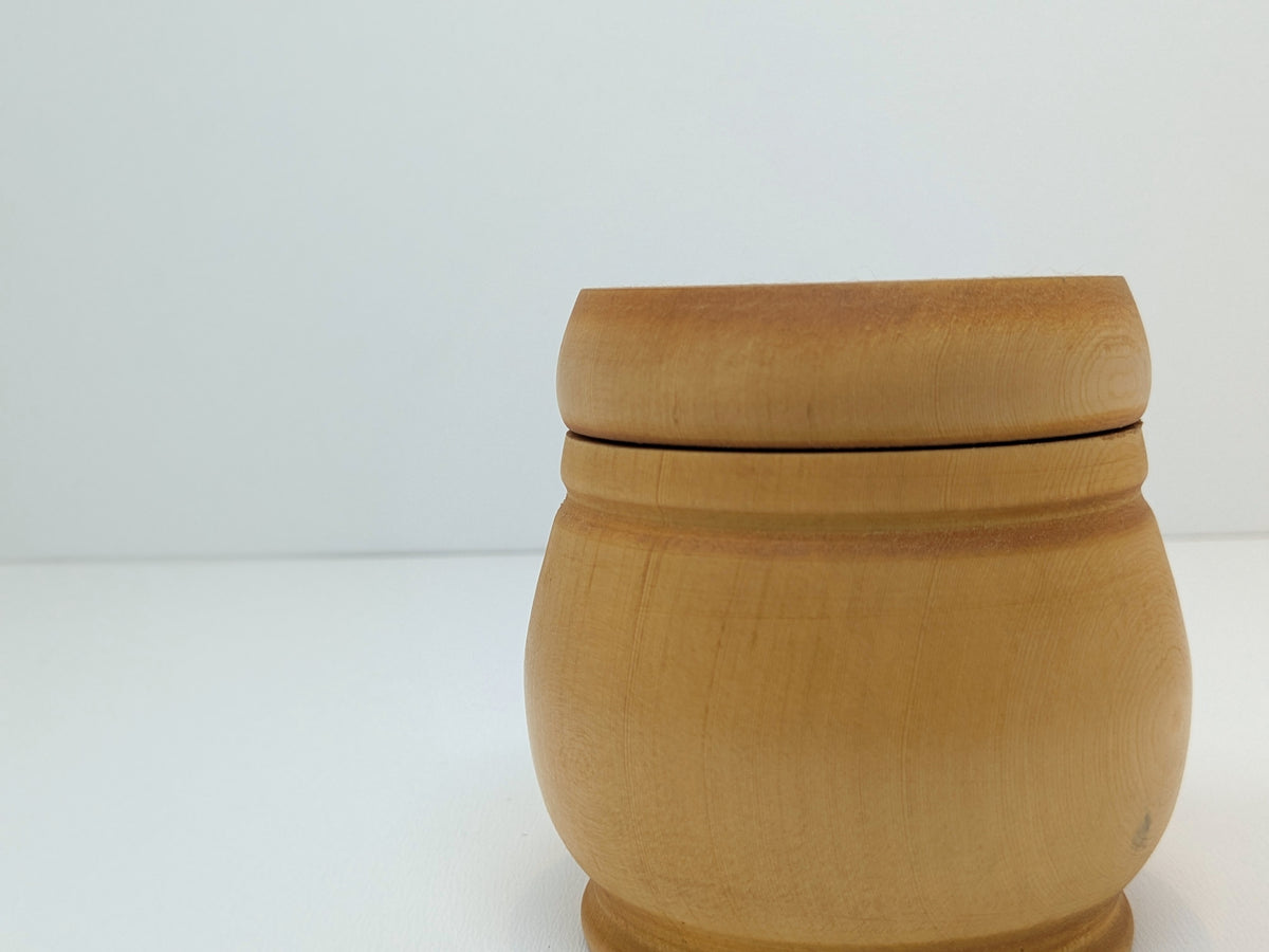 Yellow Cedar Wood Container | Hand Made Storage Vessel