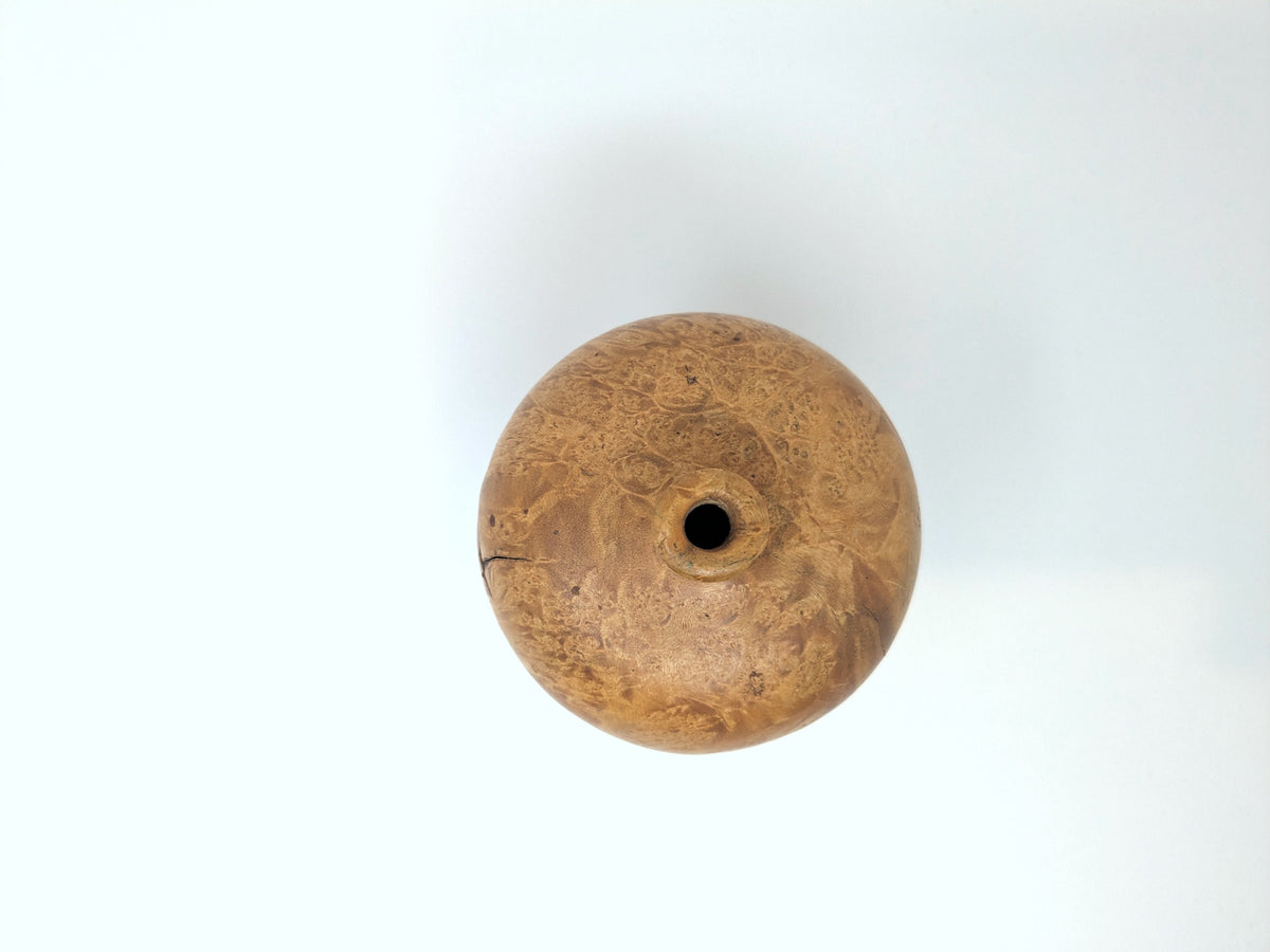 Highly Figured Maple Burl Vase | Natural Organic Modern