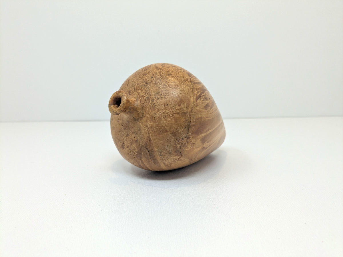 Highly Figured Maple Burl Vase | Natural Organic Modern
