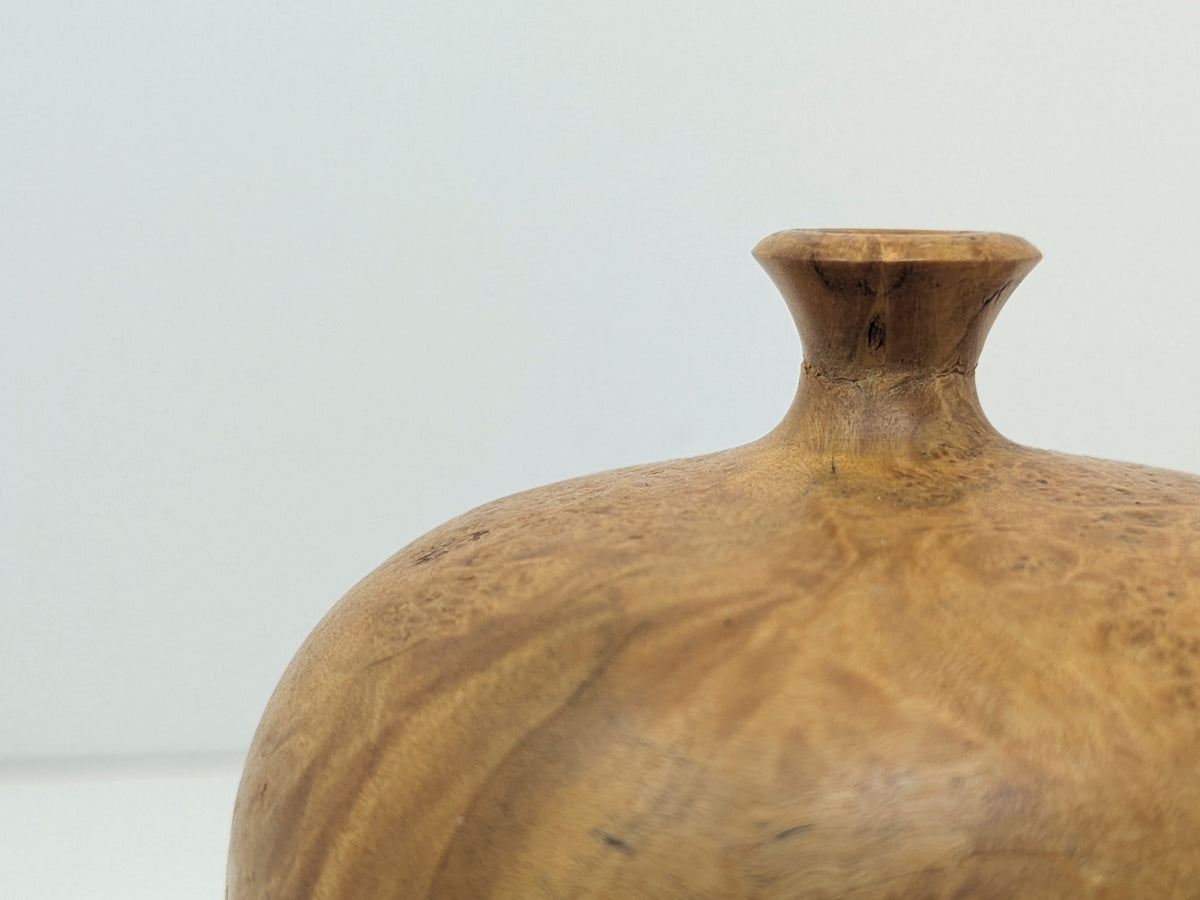 Highly Figured Maple Burl Vase | Natural Organic Modern