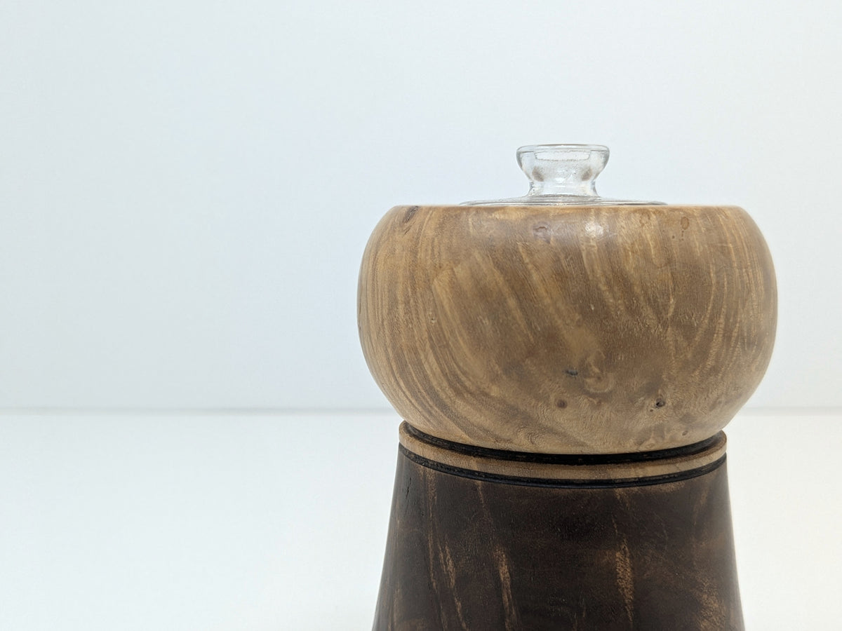 Burl Maple and Glass Dispenser Essential Oil Diffuser | Hand Made