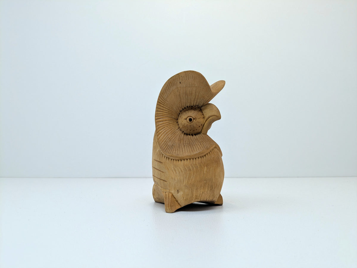 BALI / ID | Balinese Hand Carved Wooden Owl | Folk Art Figurine